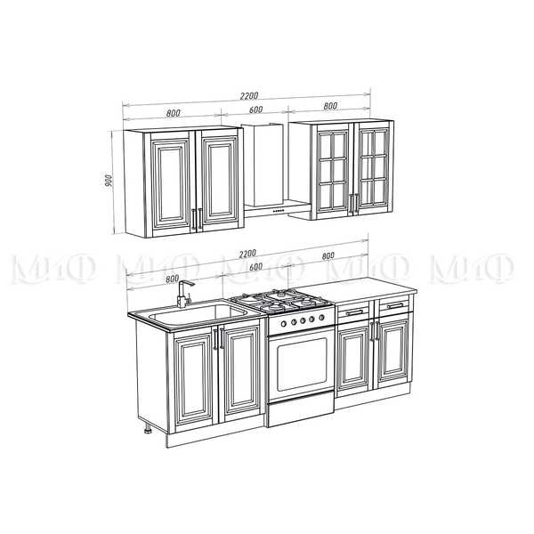 Набор модулей кухня Престиж