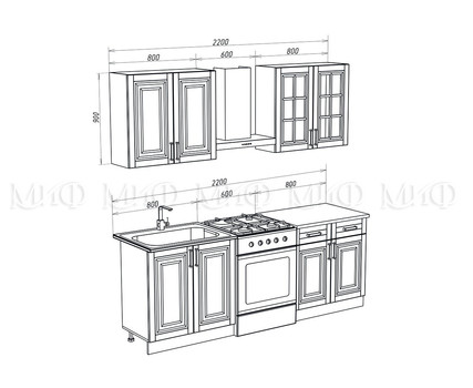 Набор модулей кухня Престиж