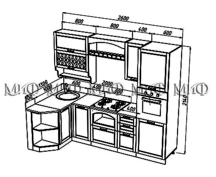 Набор модулей Милано 1.3х2.6