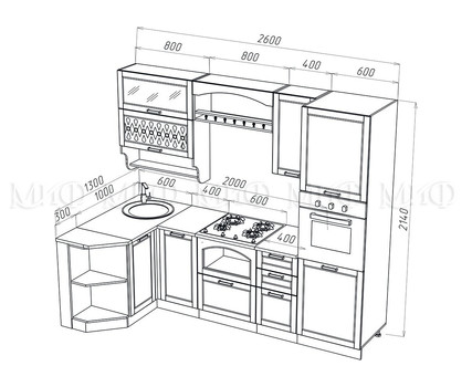 Набор модулей Милано 1.3х2.6